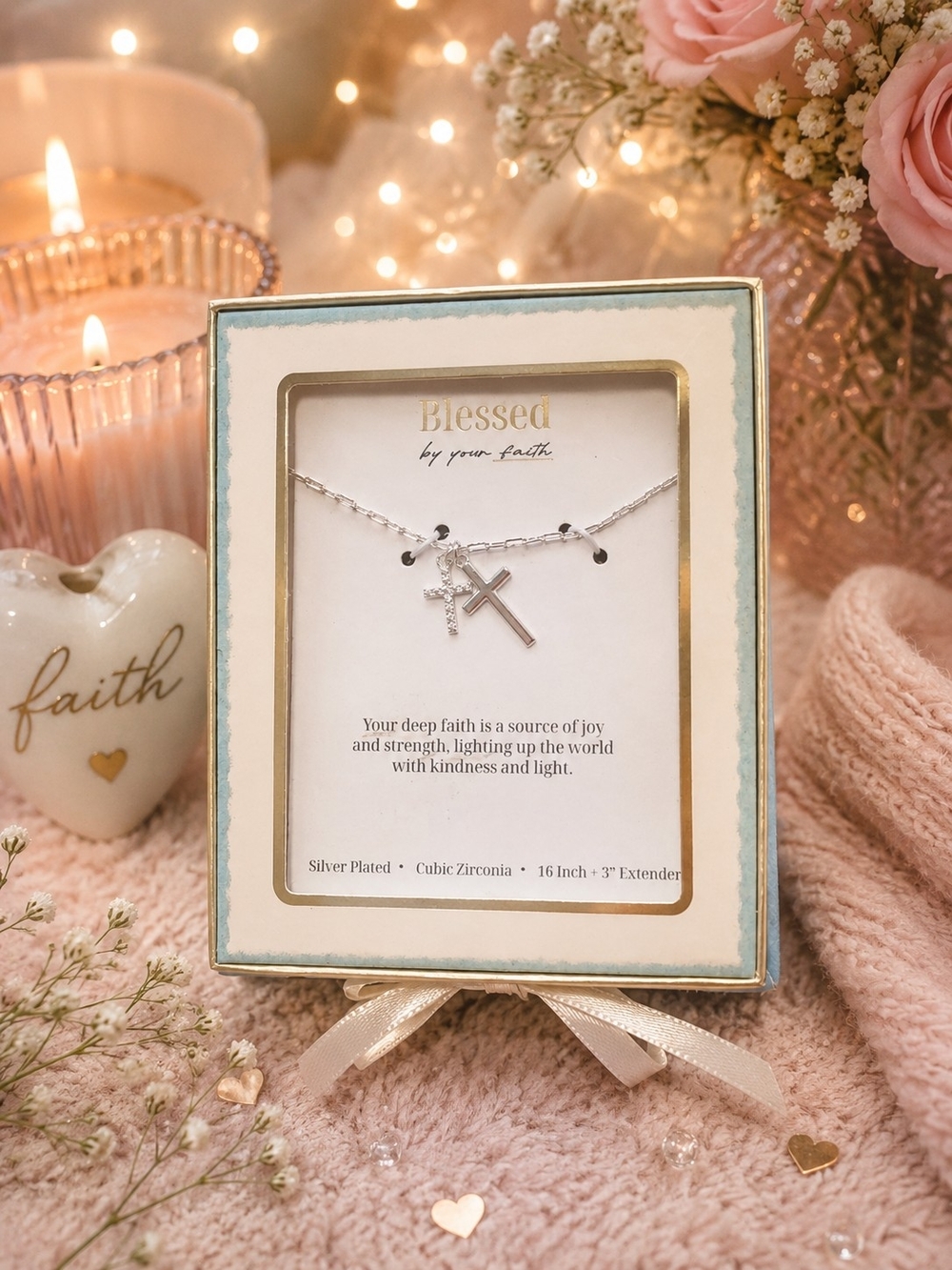 Silver Plated Cross Necklace